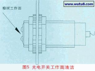 光电开关工作面清洁