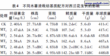 不同木薯渣栽培基质配方对西兰花生长的影响