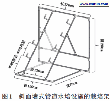 斜面墙式管道水培设施的栽培架