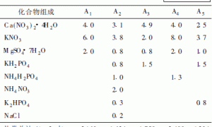 桂花无土栽培营养液初步研究