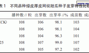 绿皮网纹类型厚皮甜瓜品种棚栽比较