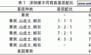 不同基质配比对洋桔梗育苗的影响