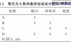 菊花无土栽培基质试验分析初探