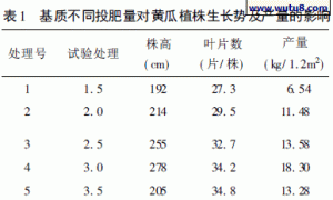 黄瓜营养基质无土栽培施肥量的研究