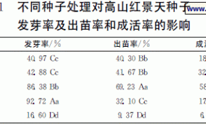 药用植物高山红景天无土育苗研究