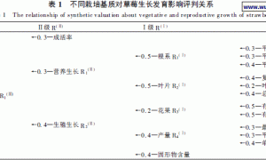 大棚无土栽培草莓生物学性状及其相关性研究