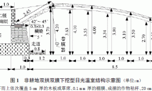 西北非耕地双拱双膜日光温室的建造及推广应用